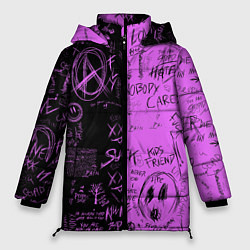 Куртка зимняя женская Dead inside purple black, цвет: 3D-светло-серый