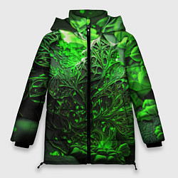 Куртка зимняя женская Зеленая кислота, цвет: 3D-красный