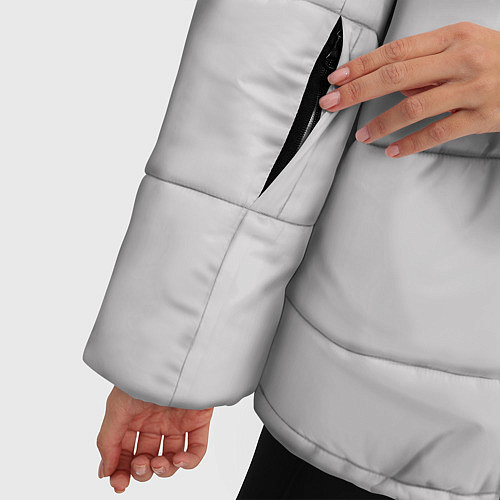 Женская зимняя куртка Милая улыбка / 3D-Светло-серый – фото 5