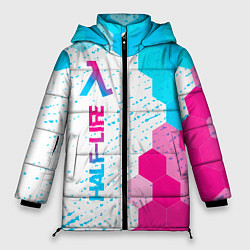 Куртка зимняя женская Half-Life neon gradient style: по-вертикали, цвет: 3D-черный