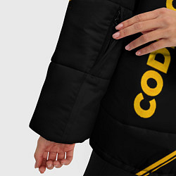 Куртка зимняя женская Code Geass - gold gradient: надпись, символ, цвет: 3D-черный — фото 2