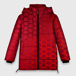 Куртка зимняя женская Сотовый красный градиент, цвет: 3D-красный