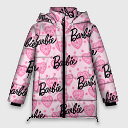 Куртка зимняя женская Логотип Барби и розовое кружево, цвет: 3D-светло-серый