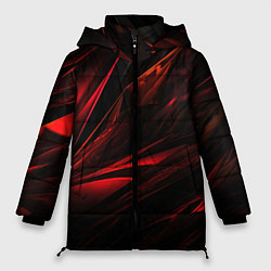 Куртка зимняя женская Black red background, цвет: 3D-черный