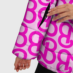 Куртка зимняя женская Логотип Барби - буква B, цвет: 3D-светло-серый — фото 2