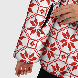 Куртка зимняя женская Алатырь - славянский символ, цвет: 3D-светло-серый — фото 2