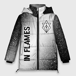 Куртка зимняя женская In Flames glitch на светлом фоне: надпись, символ, цвет: 3D-черный
