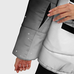 Куртка зимняя женская HIM glitch на светлом фоне: по-вертикали, цвет: 3D-черный — фото 2
