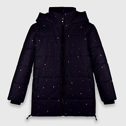 Куртка зимняя женская Абстракция ночь тёмно-фиолетовый, цвет: 3D-черный