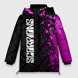 Куртка зимняя женская Scorpions rock legends: по-вертикали, цвет: 3D-черный