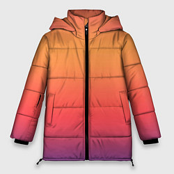 Куртка зимняя женская Цвета заката градиент, цвет: 3D-светло-серый