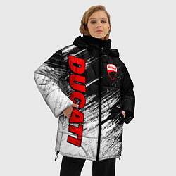 Куртка зимняя женская Ducati - потертости краски, цвет: 3D-светло-серый — фото 2