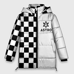 Куртка зимняя женская Астро шахматка, цвет: 3D-светло-серый