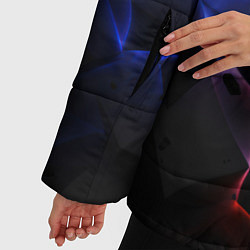 Куртка зимняя женская Объемные черные плиты, цвет: 3D-красный — фото 2