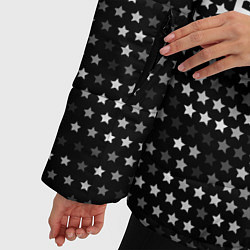 Куртка зимняя женская Arctic Monkeys glitch на темном фоне: надпись, сим, цвет: 3D-черный — фото 2