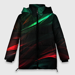 Куртка зимняя женская Dark red and green, цвет: 3D-черный