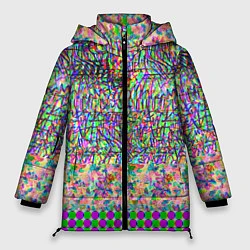 Куртка зимняя женская Glitch burst, цвет: 3D-светло-серый