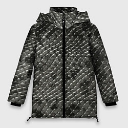 Куртка зимняя женская Кожа змеи - текстура, цвет: 3D-светло-серый