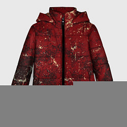Куртка зимняя женская Текстура - Red on black, цвет: 3D-черный