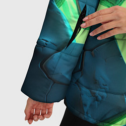 Куртка зимняя женская Ювентус разлом зеленых плит, цвет: 3D-светло-серый — фото 2