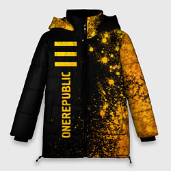 Куртка зимняя женская OneRepublic - gold gradient: по-вертикали, цвет: 3D-черный