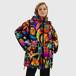 Куртка зимняя женская Мифические монстрики, цвет: 3D-черный — фото 2