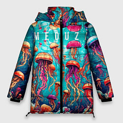 Женская зимняя куртка Медуза в стиле арт
