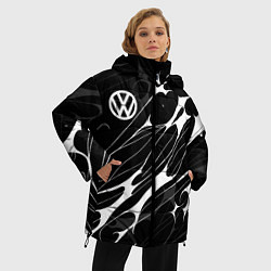 Куртка зимняя женская Volkswagen - острые линии, цвет: 3D-светло-серый — фото 2