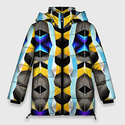 Куртка зимняя женская Vanguard geometric pattern - neural network, цвет: 3D-черный