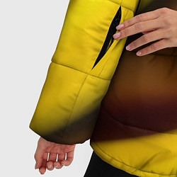 Куртка зимняя женская Желтая футболка, цвет: 3D-светло-серый — фото 2