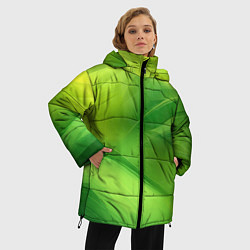 Куртка зимняя женская Green lighting background, цвет: 3D-красный — фото 2