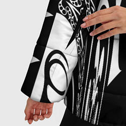 Куртка зимняя женская Черные завихрения, цвет: 3D-черный — фото 2