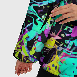 Куртка зимняя женская Красочная композиция - мода, цвет: 3D-черный — фото 2