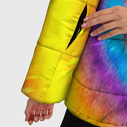 Куртка зимняя женская Тай-дай сочные цвета, цвет: 3D-светло-серый — фото 2