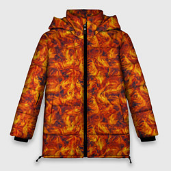 Куртка зимняя женская Огненный узор, цвет: 3D-черный