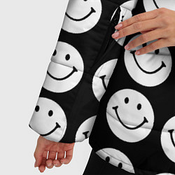 Куртка зимняя женская Smiley black and white, цвет: 3D-светло-серый — фото 2