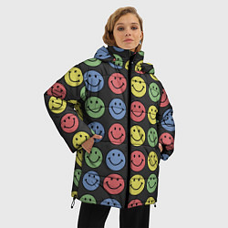Куртка зимняя женская Smiley, цвет: 3D-черный — фото 2