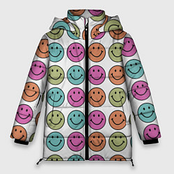 Куртка зимняя женская Smiley face, цвет: 3D-светло-серый