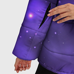 Куртка зимняя женская Разноцветный космос - неоновое свечение, цвет: 3D-красный — фото 2