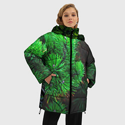 Куртка зимняя женская Зелёный лес России, цвет: 3D-красный — фото 2