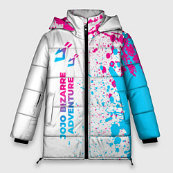 Куртка зимняя женская JoJo Bizarre Adventure neon gradient style: по-вер, цвет: 3D-черный