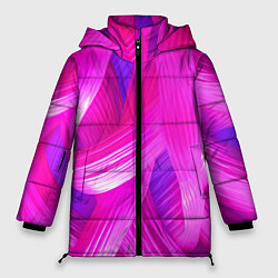 Куртка зимняя женская Розовые лоскуты, цвет: 3D-светло-серый