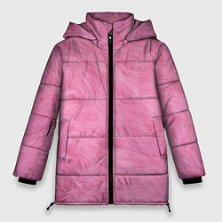 Куртка зимняя женская Розовая шерсть, цвет: 3D-черный