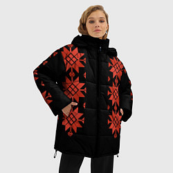 Куртка зимняя женская Удмуртский - вертикаль black 2, цвет: 3D-светло-серый — фото 2