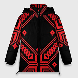 Куртка зимняя женская Национальный черный, цвет: 3D-светло-серый