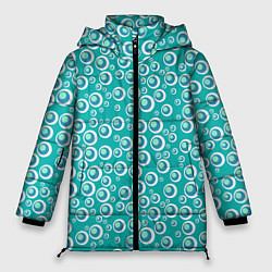 Женская зимняя куртка Бирюзовые пузыри