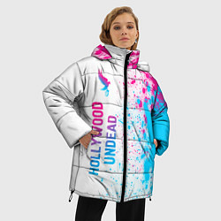 Куртка зимняя женская Hollywood Undead neon gradient style: по-вертикали, цвет: 3D-черный — фото 2