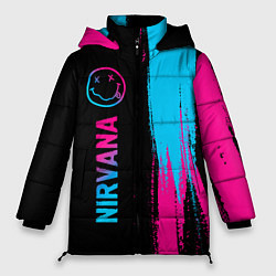 Куртка зимняя женская Nirvana - neon gradient: по-вертикали, цвет: 3D-черный