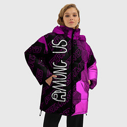 Куртка зимняя женская Among Us pro gaming: по-вертикали, цвет: 3D-черный — фото 2