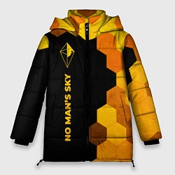 Куртка зимняя женская No Mans Sky - gold gradient: по-вертикали, цвет: 3D-черный